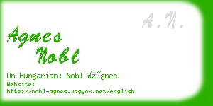 agnes nobl business card